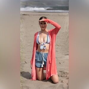 NWT Evy’s Tree Diana Wrap / Cover-up in Coral XS